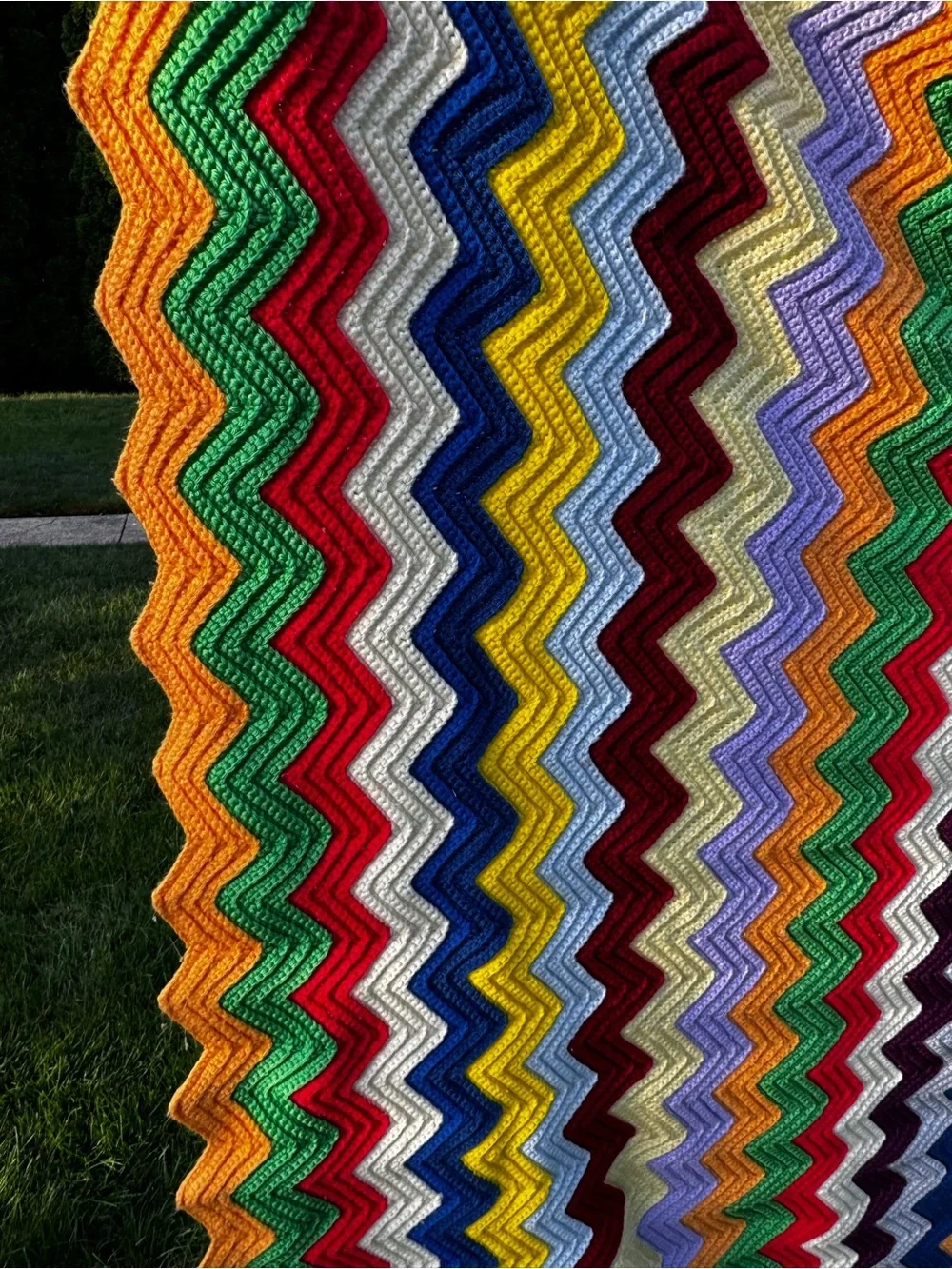 Crochet Chevron Afghan Blanket